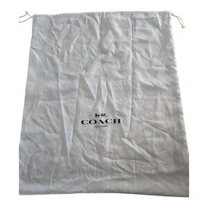 COACH Pearl White Draw String Dust Bag 29''x 24''
